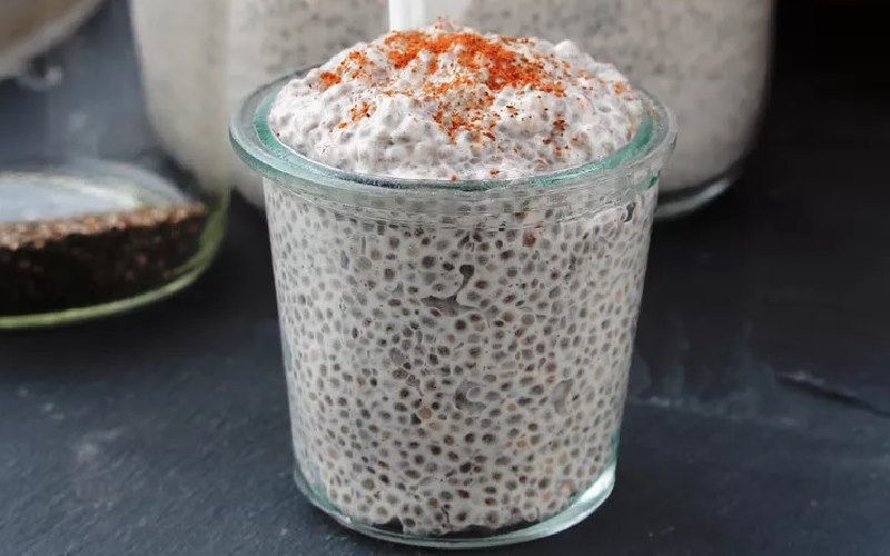 receta de budín de semilla de chía con leche de coco